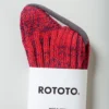 Rototo – Recycle Cotton Ribbed Crew R1448 – Red/Burgundy