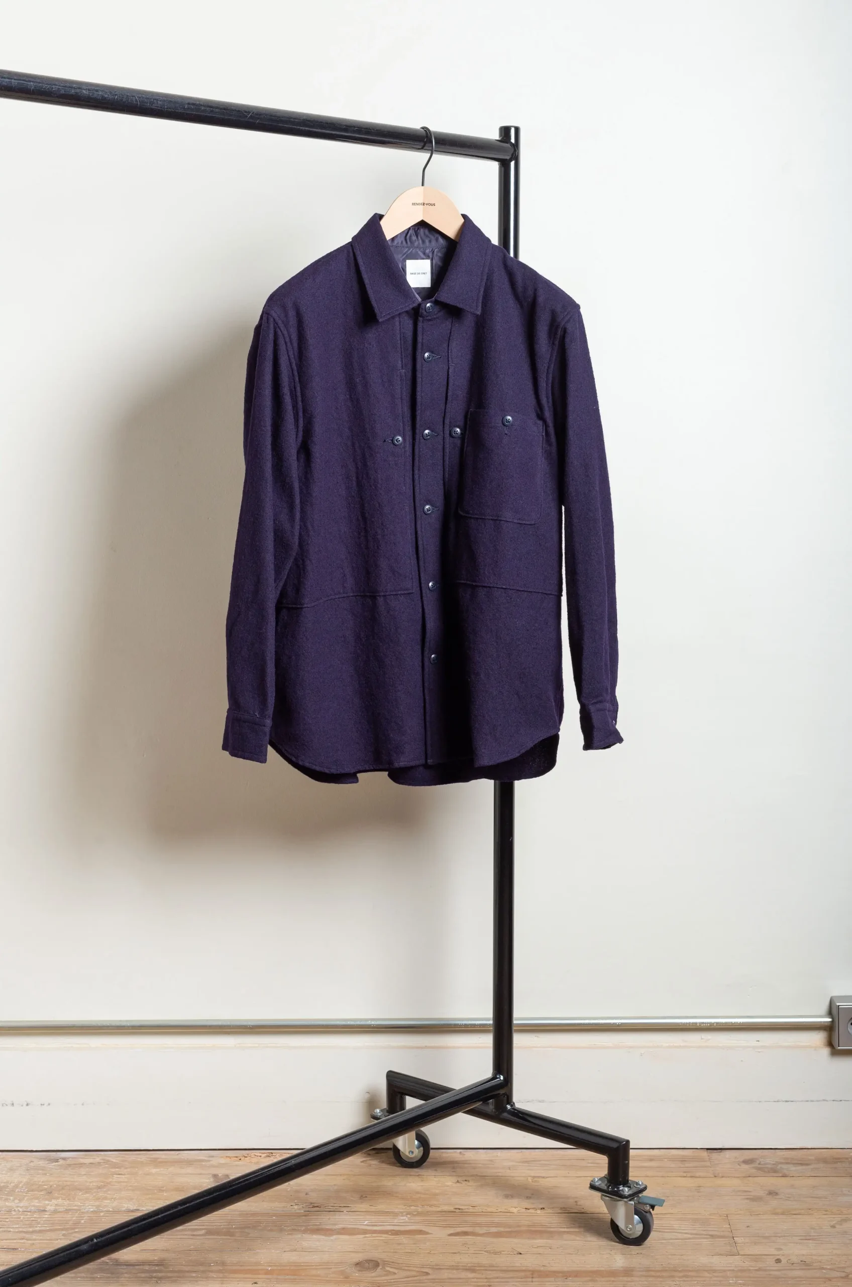 Sage De Cret – Wool Viyella Tumbler Work Shirt 31-40-6159 – Navy 5 Sage De Cret – Wool Viyella Tumbler Work Shirt 31-40-6159 – Navy – Image 3