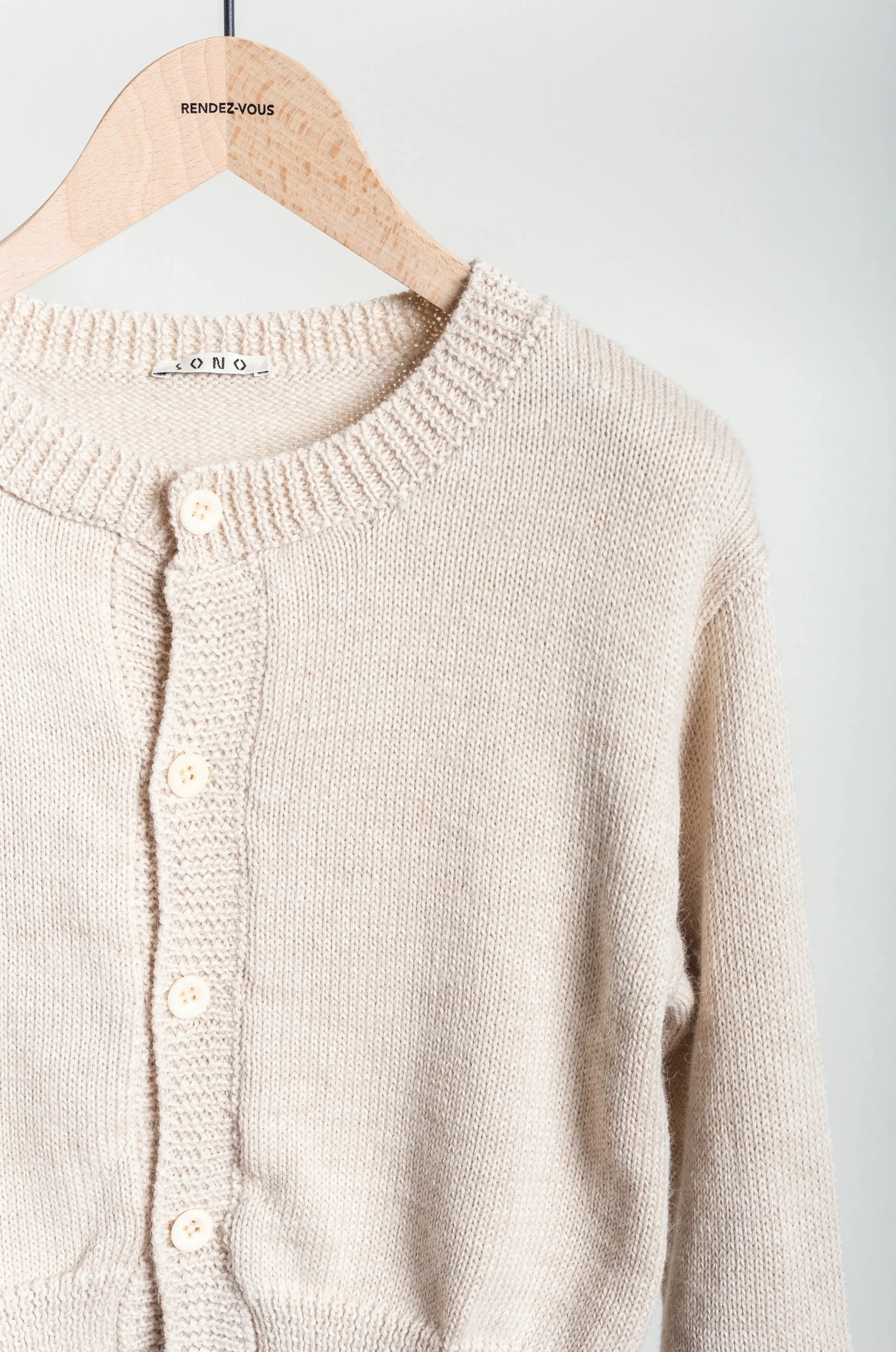 Sono – Caspa Cardigan 3044 – Natural 5 Sono – Caspa Cardigan 3044 – Natural – Image 3