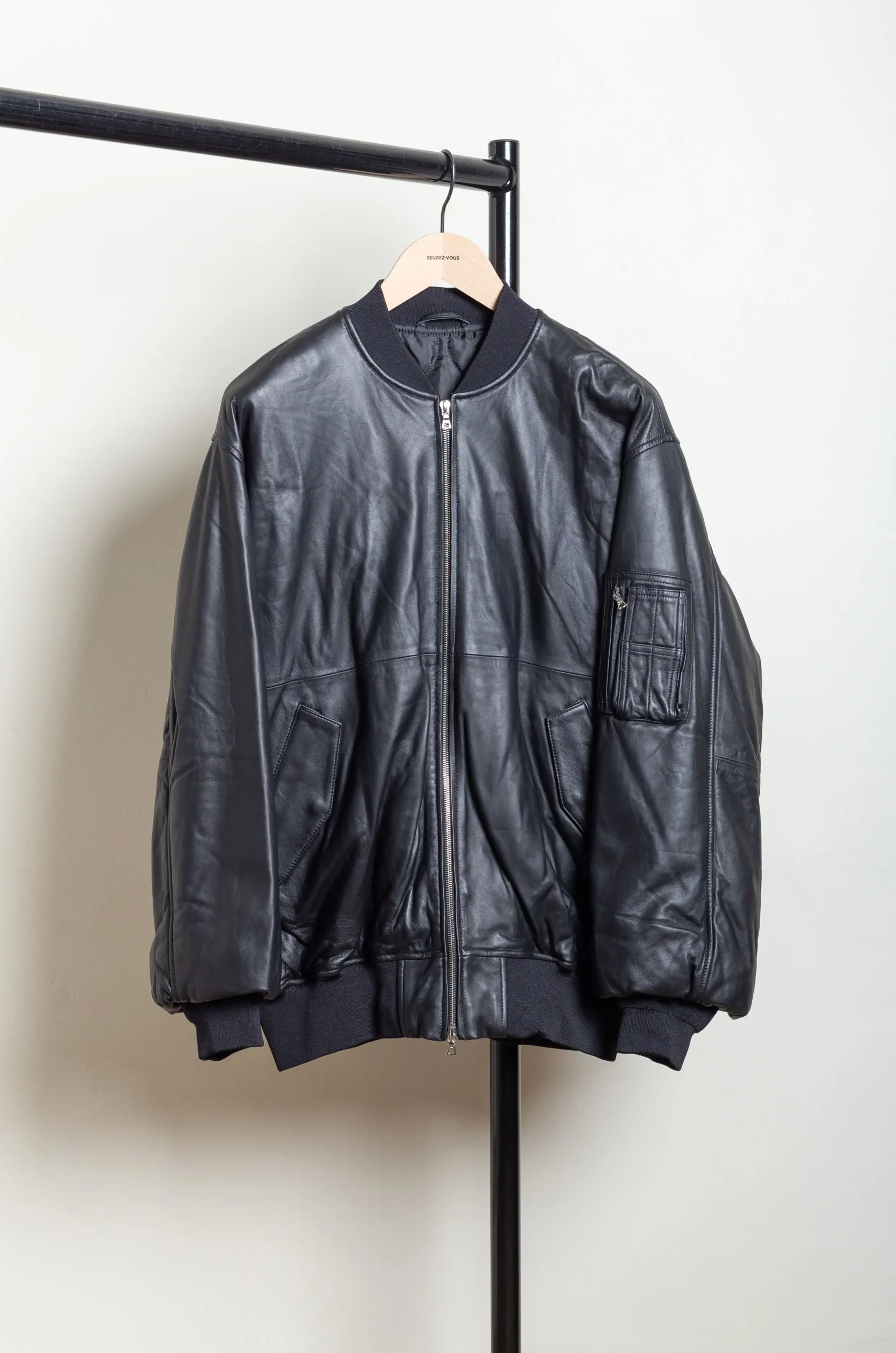 SSSTEIN – Jacket Sheep Leather ST.922 – Black 5 SSSTEIN – Jacket Sheep Leather ST.922 – Black – Image 3