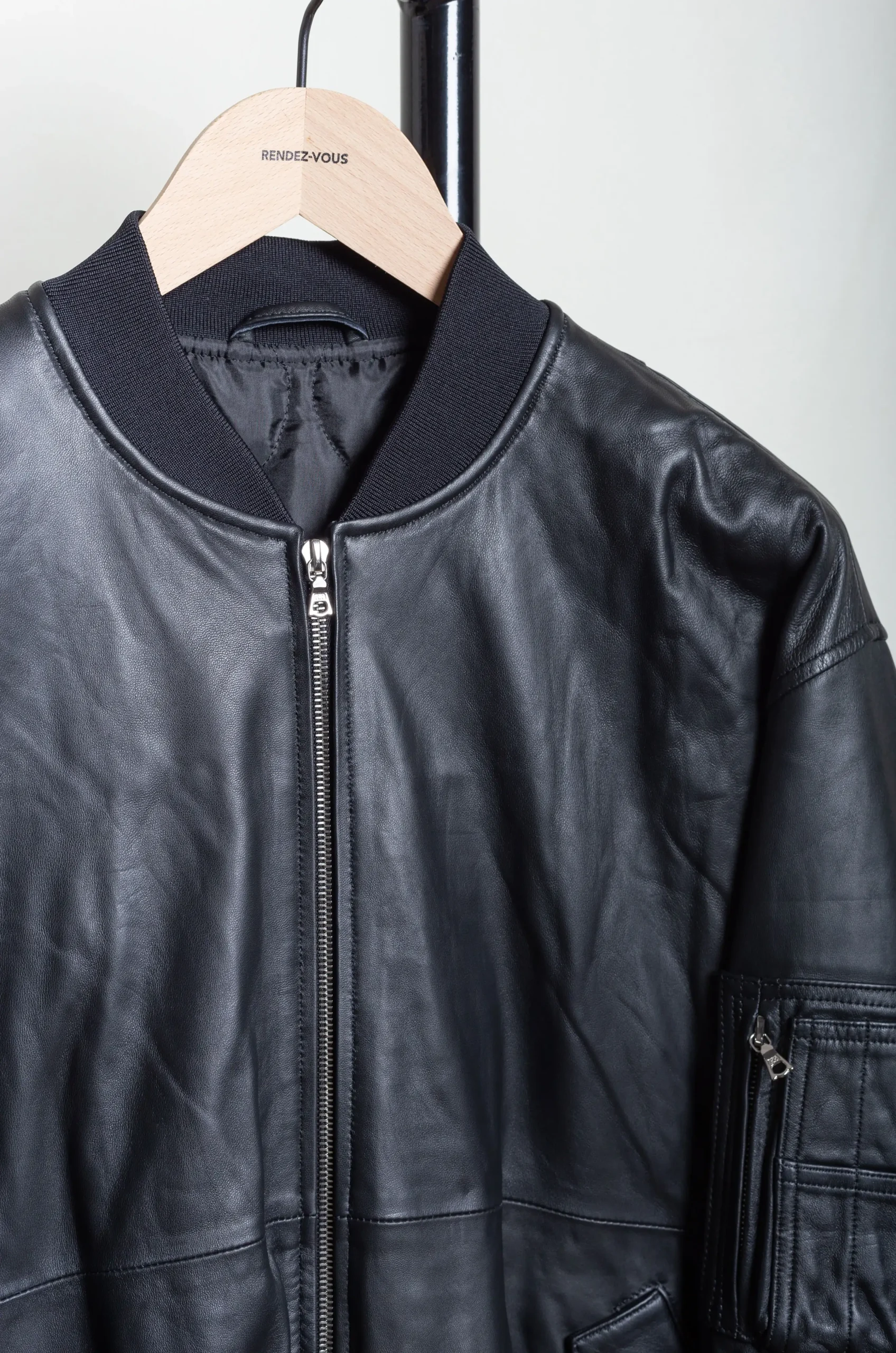 SSSTEIN – Jacket Sheep Leather ST.922 – Black 6 SSSTEIN – Jacket Sheep Leather ST.922 – Black – Image 4