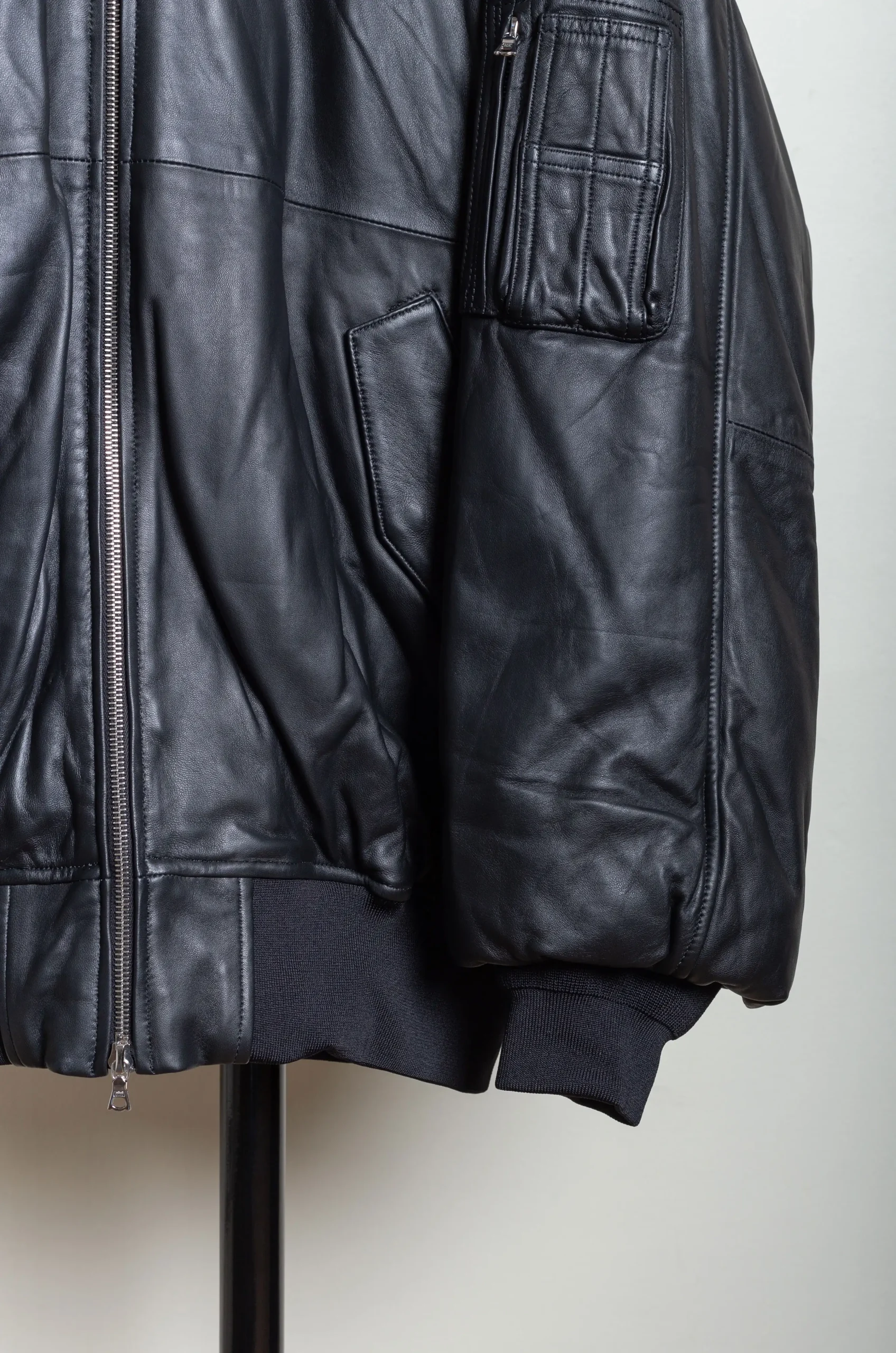 SSSTEIN – Jacket Sheep Leather ST.922 – Black 8 SSSTEIN – Jacket Sheep Leather ST.922 – Black – Image 6