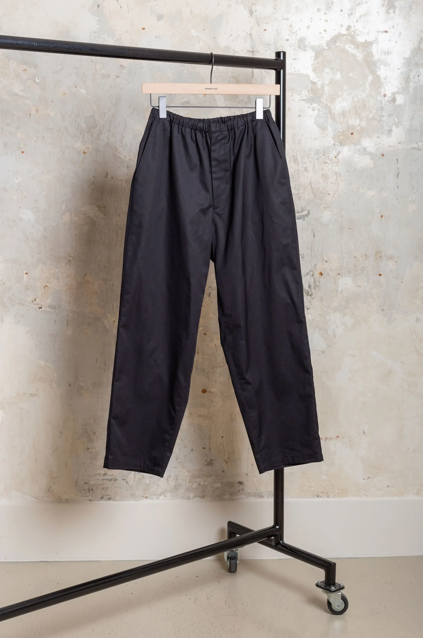 Stein – Drawstring Wide Trousers – Black 5 Stein – Drawstring Wide Trousers – Black – Image 3