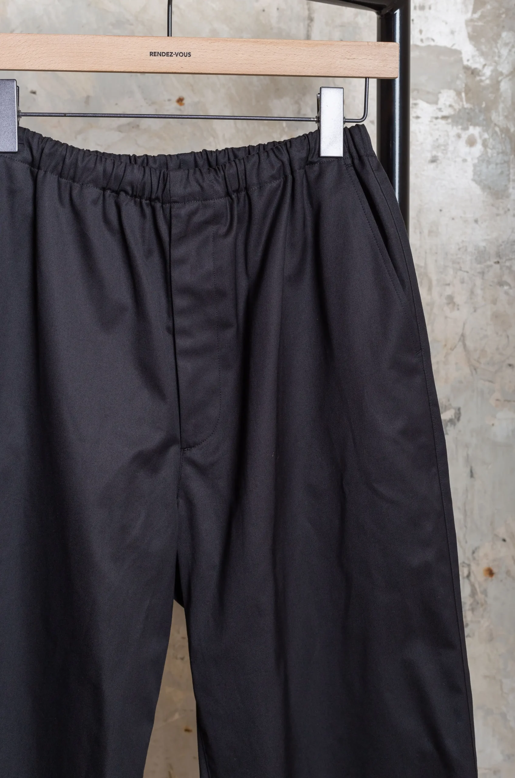 Stein – Drawstring Wide Trousers – Black 6 Stein – Drawstring Wide Trousers – Black – Image 4