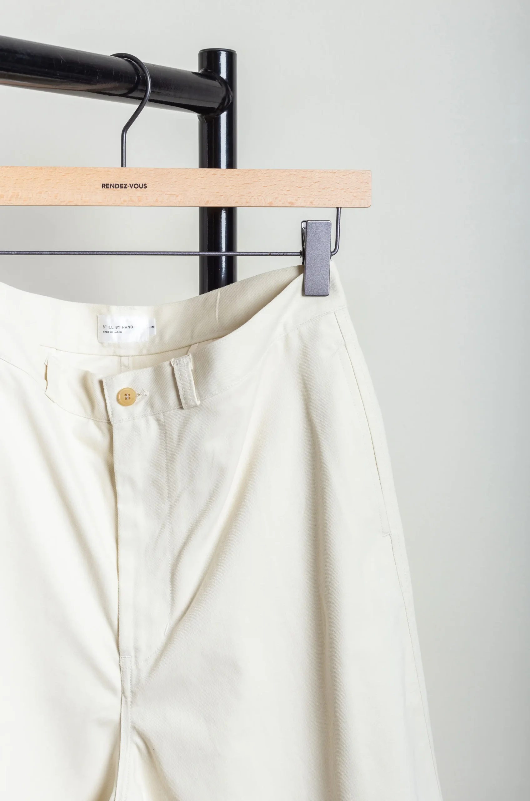 Still By Hand – Peach Skin Wide Pants PT06243OS – Ecru 4 Still By Hand – Peach Skin Wide Pants PT06243OS – Ecru – Image 2