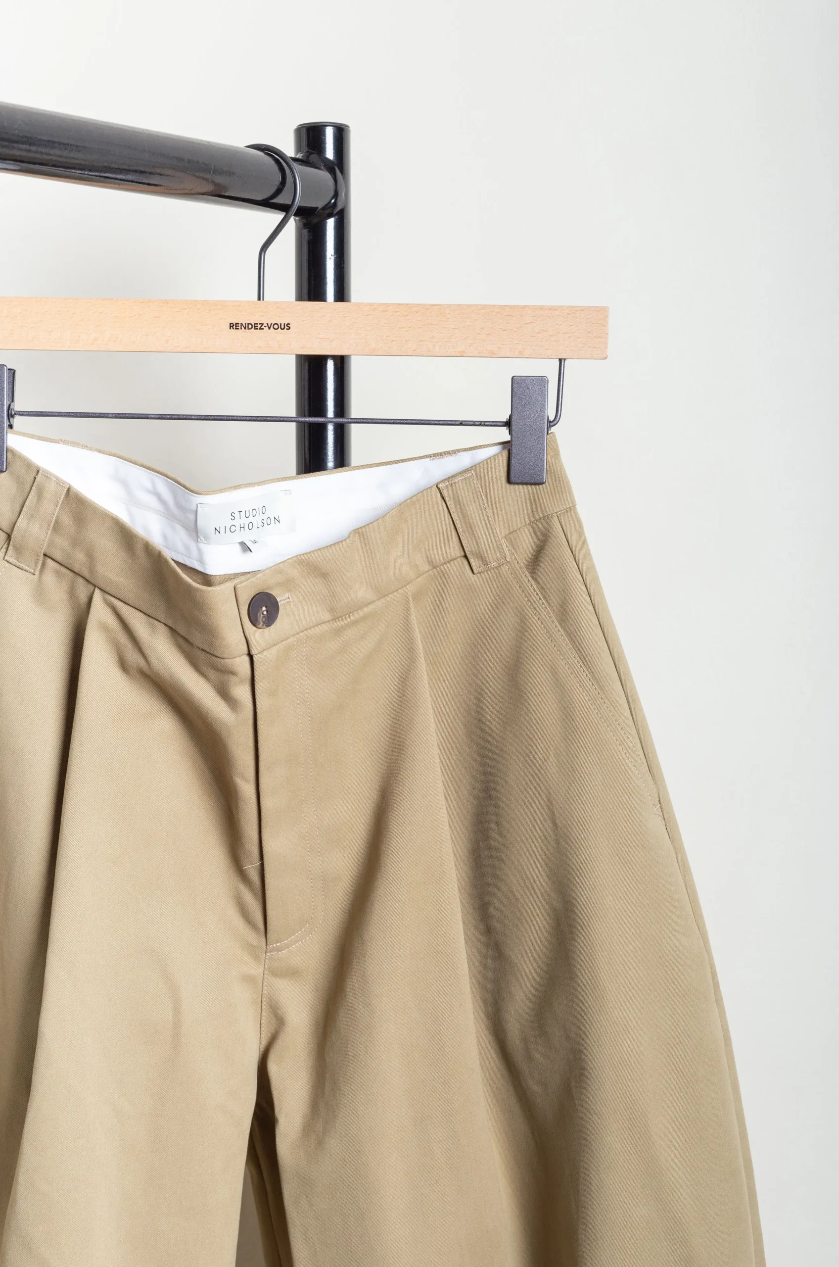 Studio Nicholson – SORTE SNM-351 Peached Cotton Twill Pant – Tan 6 Studio Nicholson – SORTE SNM-351 Peached Cotton Twill Pant – Tan – Image 4