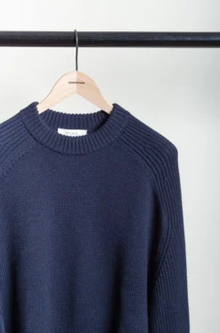 Studio Nicholson – JEAN SNM-1095 5GG Crew Neck Jumper – Navy Marl -Salomon Boutique rdv studio nicholson 32 1 scaled 1