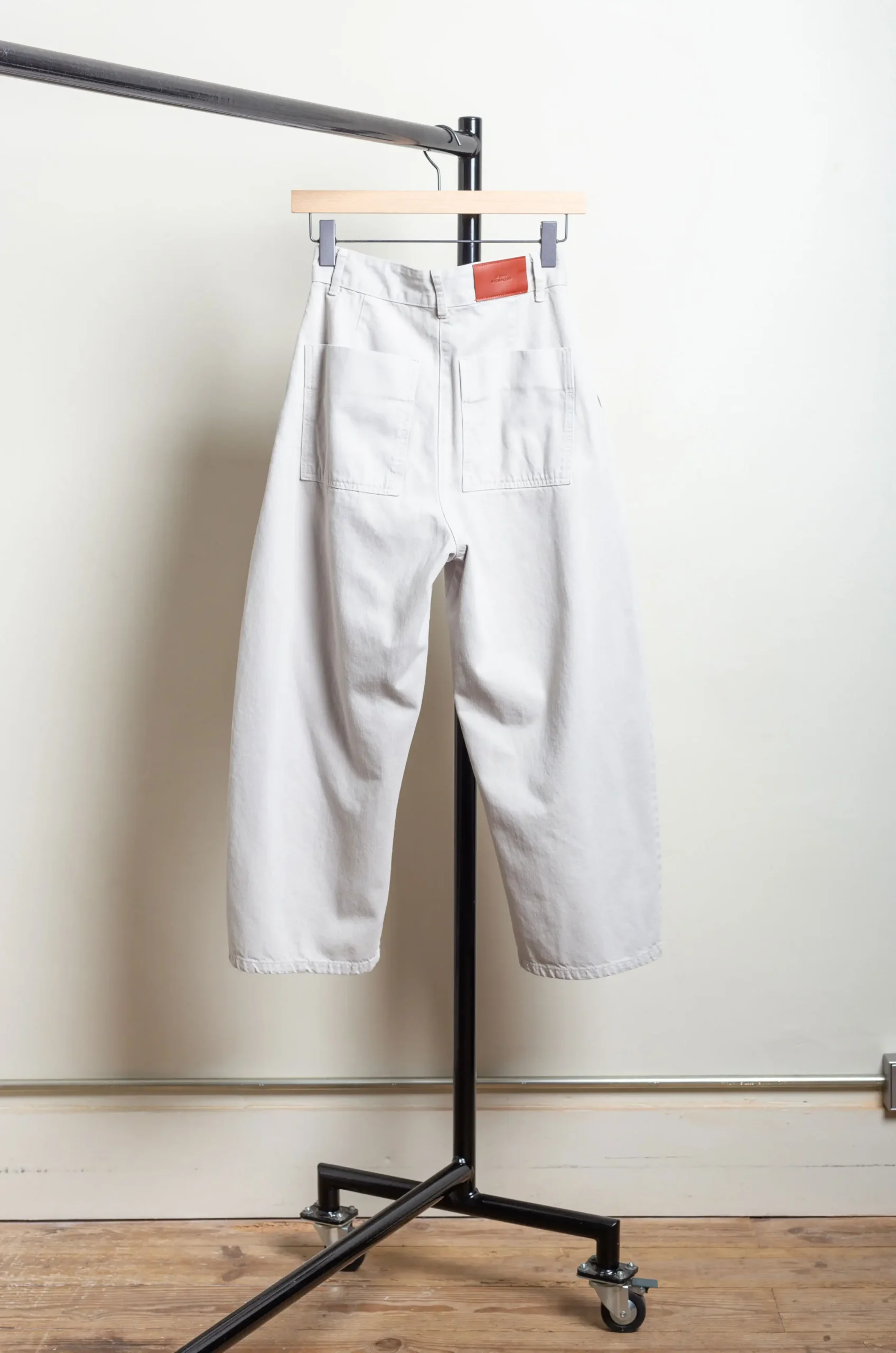 Studio Nicholson – CHALCO SNW-1417 Garment Dye Denim Pants – Bone Grey 7 Studio Nicholson – CHALCO SNW-1417 Garment Dye Denim Pants – Bone Grey – Image 5