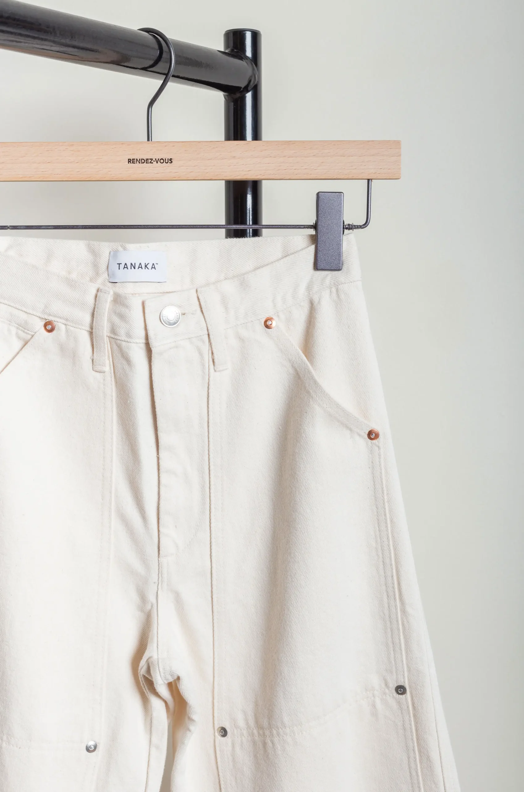 Tanaka – Work Jean Trousers – White Butterfly 4 Tanaka – Work Jean Trousers – White Butterfly – Image 2