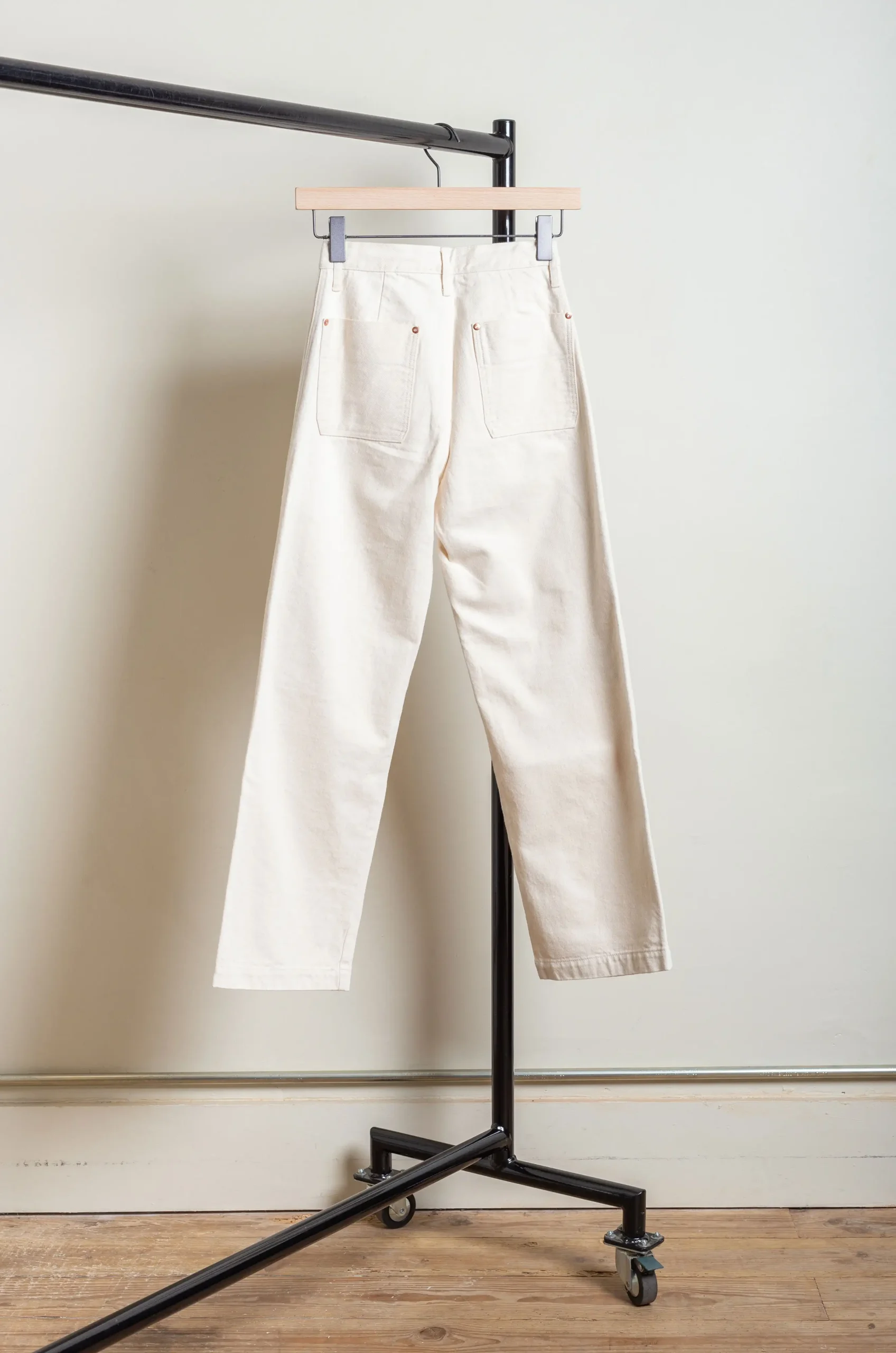 Tanaka – Work Jean Trousers – White Butterfly 5 Tanaka – Work Jean Trousers – White Butterfly – Image 3