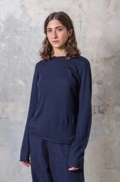 Oyuna – LEW Knitted Raised Neck Sweater – Ocean -Salomon Boutique rdvwomen 60 scaled 1