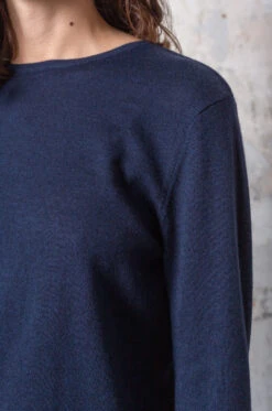 Oyuna – LEW Knitted Raised Neck Sweater – Ocean