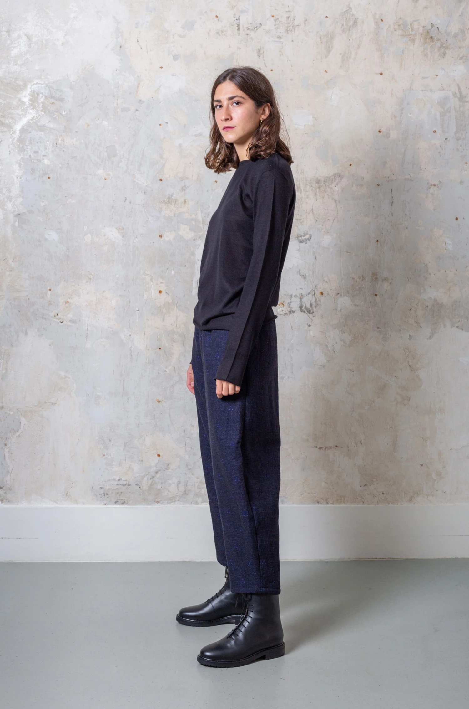 Oyuna – LEW Knitted Raised Neck Sweater – Black 6 Oyuna – LEW Knitted Raised Neck Sweater – Black – Image 4