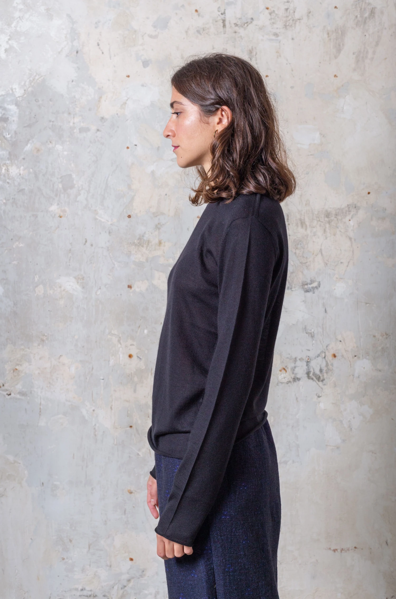 Oyuna – LEW Knitted Raised Neck Sweater – Black 7 Oyuna – LEW Knitted Raised Neck Sweater – Black – Image 5